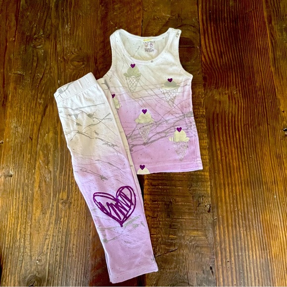 Peanut Butter & Jelly USA Other - Baby Girl Matching Set purple / silver splatter design